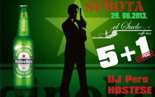 29.06.2013. – Caffe bar El Suelo Prijedor: Heineken 5+1 party