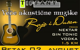 02.08.2013. – Caffe Tiffany Prijedor: Veče akustične muzike